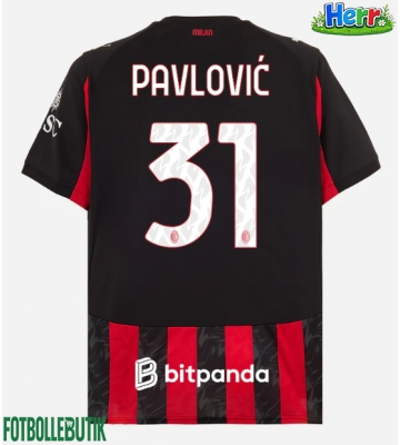 AC Milan Strahinja Pavlovic #31 Hemmatröja 2025-26 Kortärmad